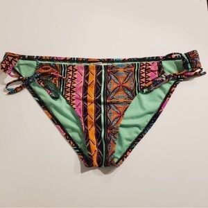HOBIE Tribal Treasure Hipster Tie Bikini Bottoms Women’s 28” Waist